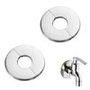 Faucet Escutcheons Stainless Steel Round Escutcheon Plate 1 Inch, Split Flange Plumbing Cover Plates (Silver-26mm, 2 pieces)