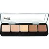 Graftobian HD Glamour Crème Foundation Palette (Highlight & Contour Light) - High Definition 5 Color Makeup Palette, Cream Based Hi-Lite and Contour Palette, Full Coverage - Light Skin Shades
