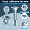 Cargo Trailer Door hasp Bar Lock Handle Keeper Padlock Race Enclosed car Hauler 5/16" Thread Torx Truss Dome Head Nut w/ 5/16" x 2" Carriage Bolts