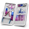 CGBE Manicure Set Nail Clippers Pedicure Kit Men Women Grooming kit Manicure Professional Nail Care Tools Gift 12Pcs with Luxurious Travel Case