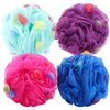 Premium Mesh Poufs (65g/pcs) Bath Sponges Shower Loofahs Exfoliating Mesh Puff - Great for Body Wash Pack of 4