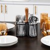 Mind Reader Utensil Holder, Silverware Organizer, Caddy, Cutlery Holder, Kitchen, Metal Mesh, 7.5"L x 7.5"W x 9.75"H, Black