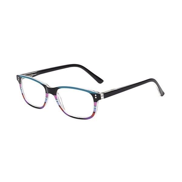 SAV Eyewear Women's Vk Couture Rectangular Reading Glasses, Blue Stripe, 35 mm + 2.25
