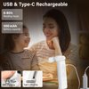 Vekkia 10 LED USB Rechargeable Book Light for Reading in Bed, Portable Clip-on LED Reading Light, Bookmark Lamp with 3 Colors & 5 Brightness, Perfect for Book Lovers.(White)
