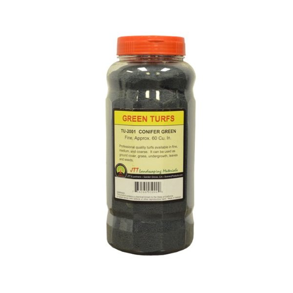 JTT Scenery Products Green Turf, Conifer Green, Fine/60 Cubic Inch