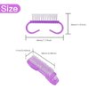 YEEPSYS Handle Grip Nail Brush, Hand Fingernail Brush Cleaner Scrubbing Kit Pedicure for Toes and Nails Men Women (Muticolored C)
