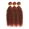 Reddish Brown Bundles Color #33 Bundles Human Hair Weave 32 32 32 Inch Copper Bundle Human Hair Color #33 Curly Human Hair 3 Bundles 8A Brazilian Virgin Remy Human Hair Extensions