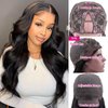 Oseti V Part Wig Body Wave Synthetic Wigs for Women 24inch Black Hair V Part Wigs Upgrade U Part Wigs Glueless Full Head Clip in Half Wigs for Black Women Thin Leave Out V Shape Wig
