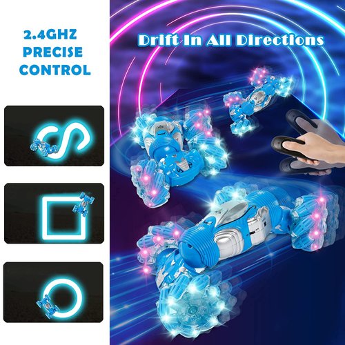 BEMITON Remote Control RC Cars for Boys, Gesture Sensing RC Stunt Car 6 7 8-12 9 10 11 Year Old Kids Gifts, 4WD Off Road Double Sided Drift Truck, Best Birthday Gift