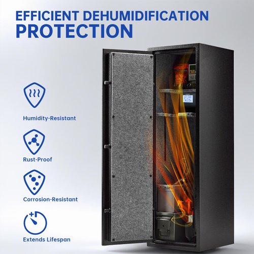 Briidea Smart Gun Safe Dehumidifier with Real-Time Humidity & Temperature Display, Protects Your Valuables from Moisture and Corrosion, Perfect for Safes up to 300 Cubic Feet