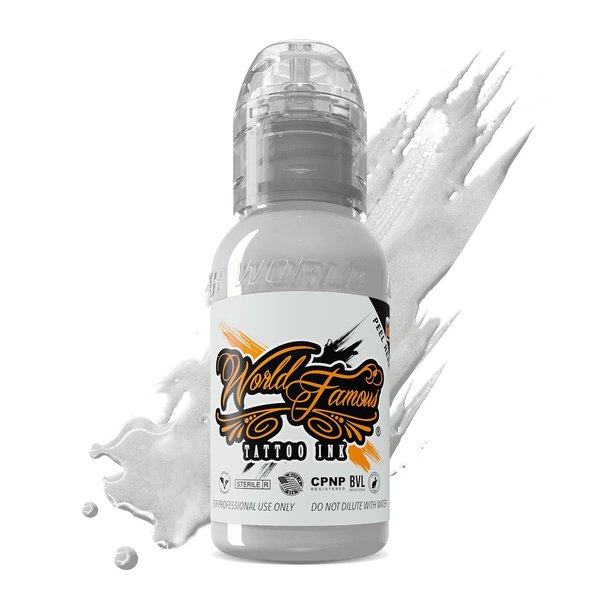 World Famous White Tattoo Ink, Vegan and Professional Ink, Made in USA, China White, 1 oz