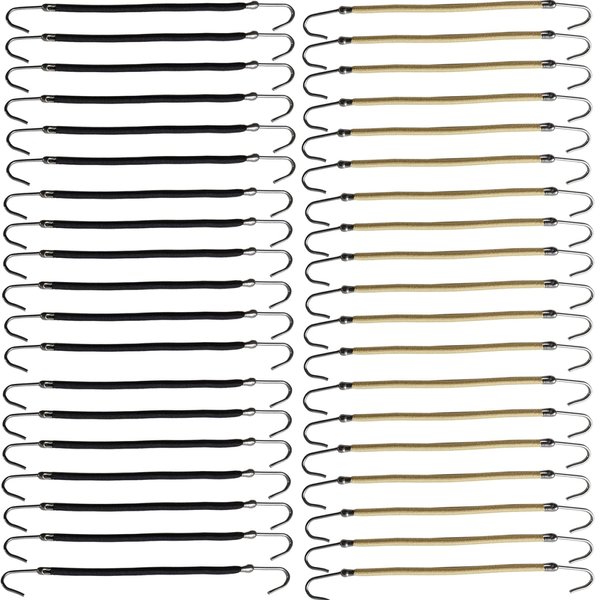 NSBELL 40PCS Ponytails Hooks Elastic Band Hair Clips Rubber Bands Holder Hair Styling for Women Girls (Black and Apricot)