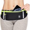 Slim Running Belt Fanny Packs for Women & Men, Waist Pack Runners Bag Money Belt Phone Holder for Running Sports Hiking Traveling - Black