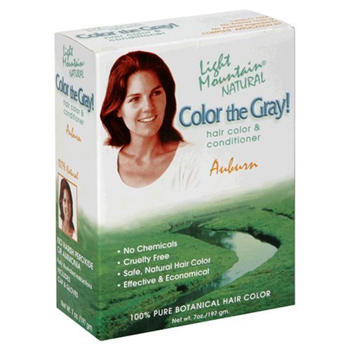 Light Mountain Natural Color The Gray! Hair Color & Conditioner, Auburn, 7 oz (197 g) (Pack of 2)
