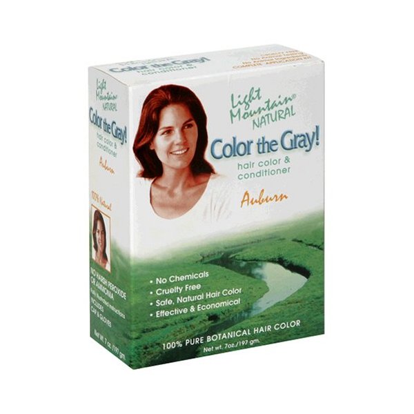 Light Mountain Natural Color The Gray! Hair Color & Conditioner, Auburn, 7 oz (197 g) (Pack of 2)