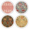 CoasterStone "William Morris Textiles Collection" Absorbent Coasters, 4-1/4-Inch, Set of 4