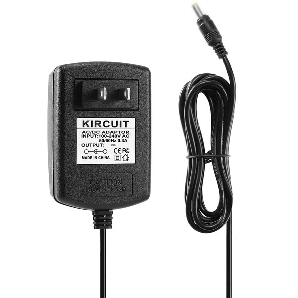 Kircuit AC/DC Adapter for Onn ONA16AV008 7", ONA17AV042 10" Swivel Portable DVD Player Power Supply Cord Cable PS Wall Home Battery Charger Mains PSU