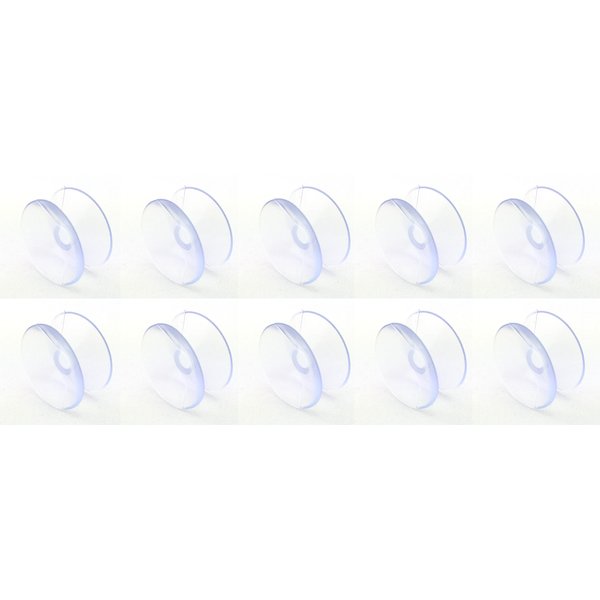 GiftWrap Etc. Small Double Sided Suction Cups - 20 mm, Set of 10, Clear, Christmas, for Glass Windows, Windshield, Tile, Kitchen, Bathroom Mirror, Shower Wall, Terrarium, Car Window, Office
