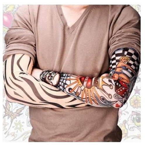 YARIEW 6pcs Temporary Tattoo Sleeves, 6pcs Set Arts Temporary Fake Slip On Tattoo Arm Sleeves Kit