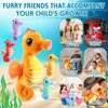 Shappy 5 Pcs Seahorse Stuffed Animals Set 17 Inch Mommy Seahorse Plush with 4 Cute Babies in Her Belly Soft Cuddly Zippered Sea Horse Plushie for Boys Girls Birthday Ocean Party Decor