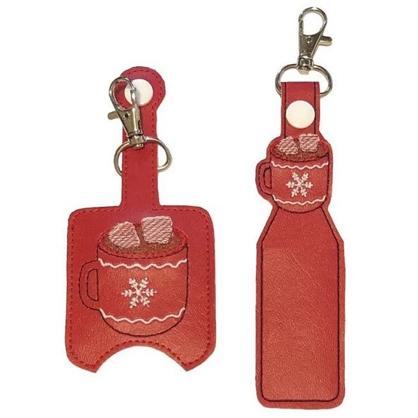 Hot Cocoa Hand Sanitizer Holder And/Or Lip Balm Holder