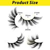 Fox Eye Lashes Wispy Eyelashes 21mm Long Cat-Eye Lashes Angel Wing Lashes Faux Mink False Eyelashes Natural Look 5 Pairs pack(Mao-06)