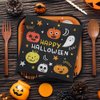 Multicolor Spooky Friends Paper Napkins (Pack of 16) - Fun & Unique Design, Durable & Eco-Friendly Material - Ideal for Halloween Parties, 6.5" x 6.5"