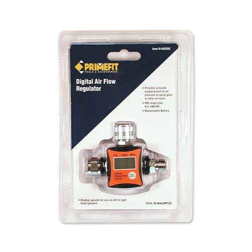 Primefit R1402DIG Digital Air Flow 5 to 160-PSI Range Regulator with NPS Fittings, 1/4"