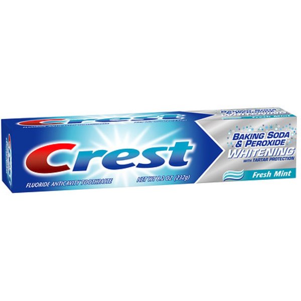 Crest Bspx Whitening 8.2 Size 8.2z Crest Baking Soda & Peroxide Toothpaste W/ Tartar Control Fresh Mint (Pack of 3)
