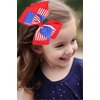 Blue Red White Hair Bows Clips 4th of July Star Hair Clips American flag Hair Hairpin Barrette.(DL10) (Red)