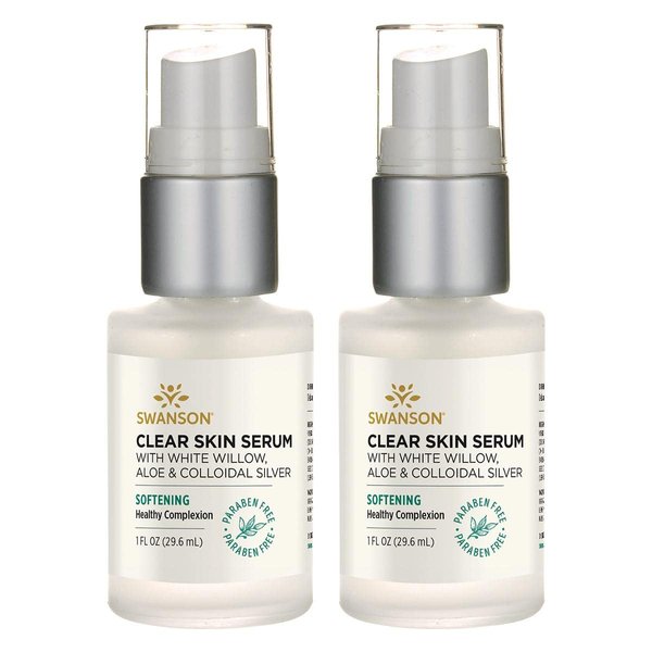 Swanson Clear Skin Serum 1 fl Ounce (29.6 ml) Serum (2 Pack)