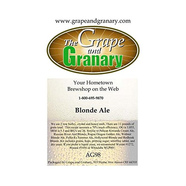 Grape and Granary All Grain Blonde Ale Beer Brewing Kit- For 5 US Gallons