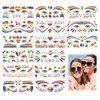 15 Sheets of Pride Tattoos, Gay Pride Tattoos Rainbow Temporary Tattoo Waterproof Durable Waterproof Rainbow Flag Tattoo Stickers for Pride Equality Parades and Celebrations