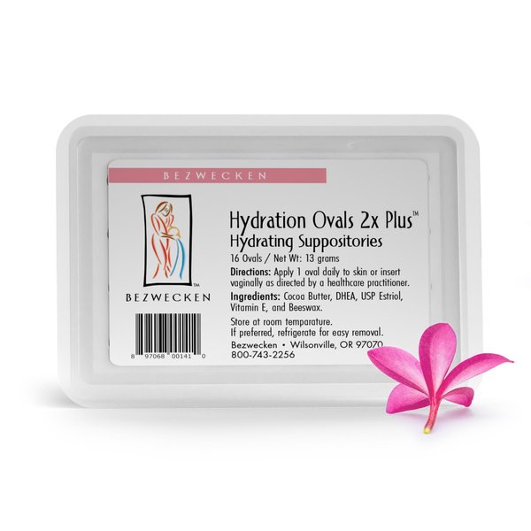 Bezwecken – Hydration Ovals 2x Plus DHEA – 16 Extra Strength Oval Suppositories - Professionally Formulated to Alleviate Vaginal Dryness in Menopausal Women - Safe & Natural