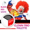 Black White Red Halloween Face Body Paint Kit,Clown Wheel Face Contour SFX Makeup Palette,Professional Waterproof Clown Face Painting Makeup Kit for Halloween Joker Cosplay Stage Costume Zombie