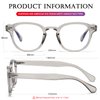 AIEYEZO Fashion Blue Light Glasses for Men Women Computer Blue Light Blocking Round Glasses (Clear Grey)