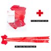 ASKUANG Silky Satin Long Tail Red Bow Hair Clip and Red Cross Shaped Clip Kit for Women Girls Daily Party Cosplay