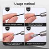 AIRSEE 3.1mm Small Nail Drill Mandrel Bits for MelodySusie Lavinda Makartt Kiara Sky Mini Efile Sanding Bands Stainless Steel Professional Electric Head Clean Remove Cuticle Acrylic Manicure Sander