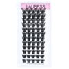 Cluster Lashes Individual Lashes D Curl Lash Clusters Volume Eyelash Clusters DIY Lash Extension Kit Fluffy Cluster Eyelash Extensions (02-0.07D, 12mm)