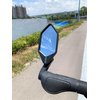 MEACHOW 2022 New Bar End Bike Mirror, Crystal UHD Automotive Grade Glass Lens E-Bike Mirrors, Scratch Resistant, Safe Rearview Mirrors, (Silver Left Side) ME-022LS