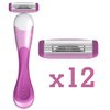 ShaveMOB 3-Blade Women's Razor Kit (Flex Head Handle + 12 Refills) - The Practical Shaving Kit