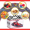 24 Packs Racing Flag Treat Boxes Cars Party Gift Box Black and White Checkered Racing Goodie Candy Boxes with Handles for Car Themed Birthday Party Decorations Supplies Favors