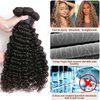 Deep Wave Bundles Human Hair Brazilian Virgin Hair Deep Wave One Weave Bundle 12A Grade Unprocessed Human Hair Extensions Natural Black 1 Bundle100g/pc (Deep Wave Bundles Human Hair, 10 12 14)