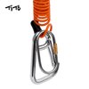 TiTo Titanium 1 Pcs Scuba Reef Hook, Scuba Diving Hook with Quick Release Buckle and Dive Spring Coil Lanyard Random Color (Double Hook)