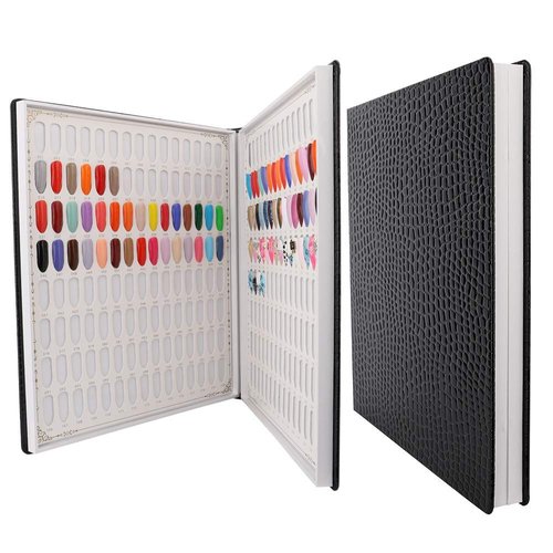 NMKL38 240 Nail Color Display Book for DIY Nail Polish UV Gel Color Card Nail Salon Tools with Nail Tips