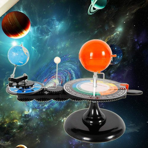 DENESTUS Solar System Model for Kids Sun Earth Moon Orbital Planetarium Science Astronomy Model Children Education Gift or Room Office Decor