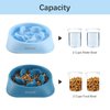 MateeyLife Slow Feeder Dog Bowls 2PCS, Anti-Choking Puzzle Dog Food Bowls, Anti-Slip Interactive Dog Feeding Bowls Slow Down Eating, Bloat Stop Maze Dog Dishes for All Breeds Pets LightBlue&DarkBlue