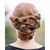 U Shape Wooden Hair Sticks, Ebony Sandalwood French Hair Forks, Hairpin with Double Fish Koi, Hair Sticks for Thick, Long Hair, for Women Chignon Bun Updo Hairstyle