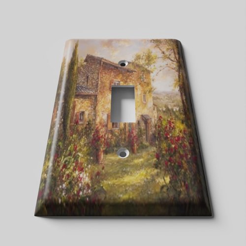 SnazzySwitch Tuscan Home Decorative Light Switch Cover - Single Toggle Wall Plate