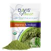 Davis Finest Henna Indigo Powder for Hair Color – 100g Henna with 100g Indigo, Chemical Free Hair Dye for Gray Hair Coverage, Light/Medium/Dark Brown/Black PPD-Free Beard Dye, No Peroxide Hair Color